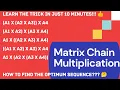 Matrix Chain Multiplication using Dynamic Programming