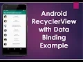 How to create a RecyclerView with Images Text using Data Binding Library