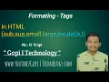 Part - 3 HTML