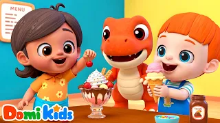 🎨Little Dino Makes Ice Cream[NEW] | Dinosaurs for Kids | Kids Songs & Nursery Rhymes | Domi Kids
