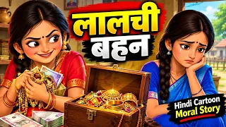 लालची बहन | Hindi Cartoon Moral Story | Hindi Toons | Hindi Cartoon | Moral Story
