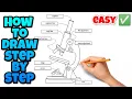 Microscope Drawing how to draw compound microscope step by step