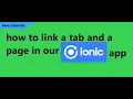 how to link a tab and page in our ionic app coding tutorial ionic best tutorials
