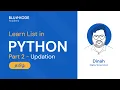 Learn List in Python Tamil Part-2 Updation Python For Beginners Bluekode Academy
