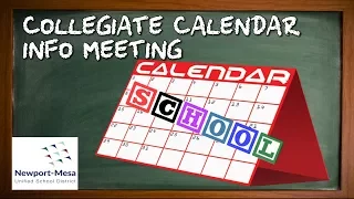 Collegiate Calendar Info Meeting