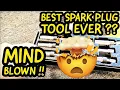 BEST Spark Plug Tool EVER - Magnetic swivel sleeved attached extension