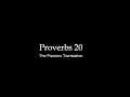 Reading of Proverbs 20 Passion Translation