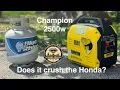 Best Portable Generator Champion 2500 watt dual fuel crushes Honda eu2200i