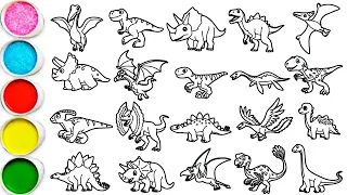 Draw Amazing Dinosaurs in 40 Minutes - Pteranodon T-Rex Triceratops Ekrixinatosaurus Others