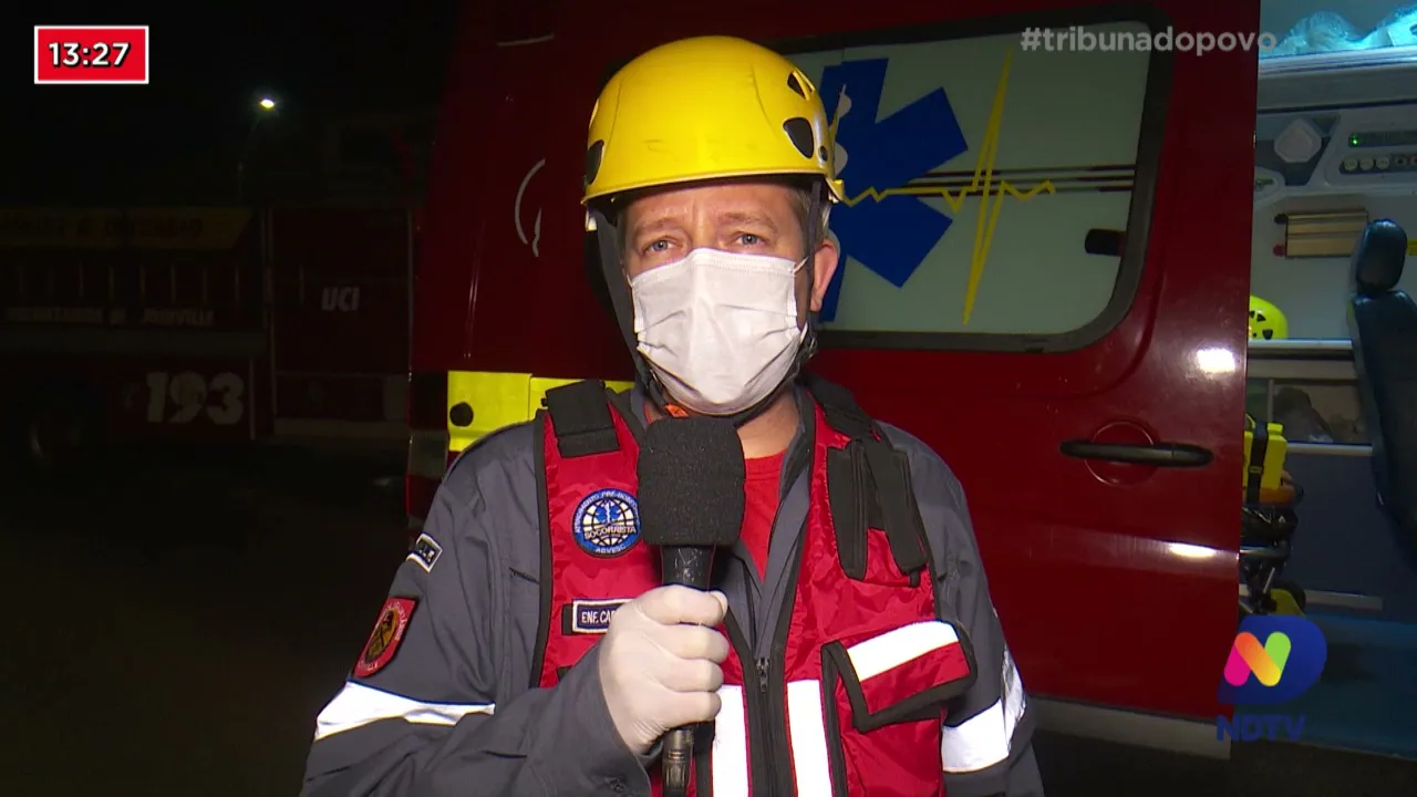 Acidente na zona sul de Joinville: Motociclista fica ferido e é atendido pelos bombeiros