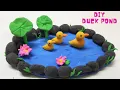 Download Lagu DIY CUTE DUCK POND / HOW TO MAKE DUCK POND / AIR DRY CLAY CRAFT / CLAY ART TUTORIAL