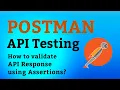 Postman Tutorial Advanced JSON Object Assertions JSON Validations