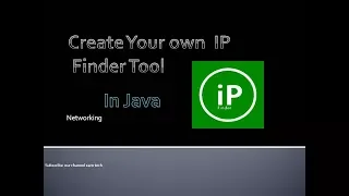 create ip finder tool in java