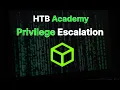HTB Academy Privilege Escalation Getting started hack the box academy