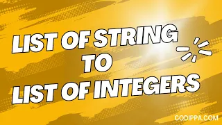 Convert list of string to integers java in 3 ways Covers java 8