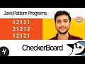 Checkerboard Pattern in Java Logic to Code ICSE Friendly