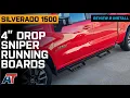 2019-2024 Silverado 1500 4-Inch Drop Sniper Running Boards Review Install