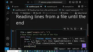 SY file Readline method in python