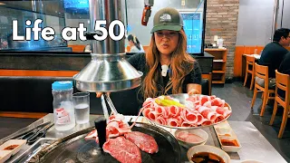 I'm 50 and This Is What My Days Look Like | Korean BBQ, Double Date with Friends, and Fitness 🥰