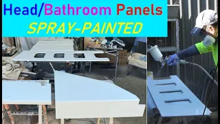 SPRAY-PAINTING BOAT Panels Ep.161 Building my steel sailing yacht