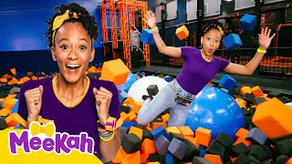 Meekah Exercises at a Trampoline Park| Blippi and Meekah Best Friend Adventures | Educational Videos