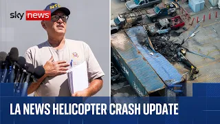 Officials give update on LA news helicopter crash