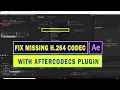 How to fix missing H 264 codec when rendering in After Effect Cc with After Codecs Plugin