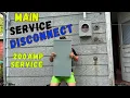 How to install a 200 amp main panel disconnect outside