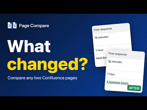 watch Compare Any Two Pages – Diff & PDF Export for Confluence video