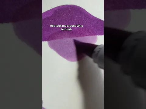 Drawing, But I Can Only Use The Color PURPLE (satisfying) #shorts