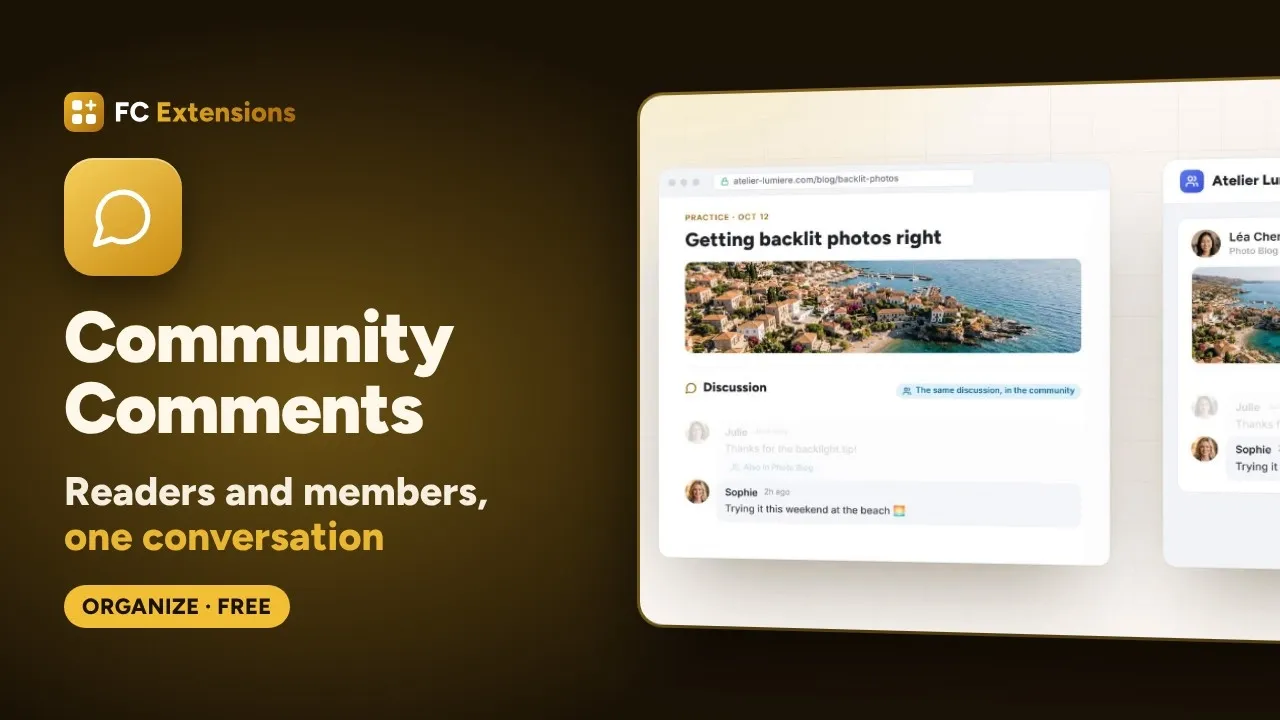 Community Comments for FluentCommunity: unite readers and members