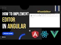 Angular Editor how to implement Editor in angular html editor