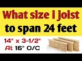 Wood I-joist Size What size i joist to span 24 feet
