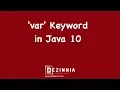 var Keyword in Java 10 New Variable Declaration in Java 10 What s New in Java 10