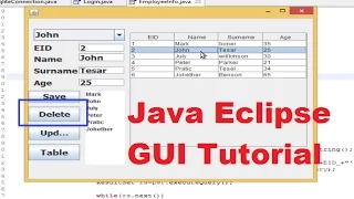 Java Eclipse GUI Tutorial 12 Deleting Data from an SQLite Database in Eclipse Java