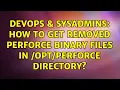 DevOps SysAdmins How to get removed perforce binary files in directory
