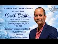 A Service of Thanksgiving for the Life of David Crichlow