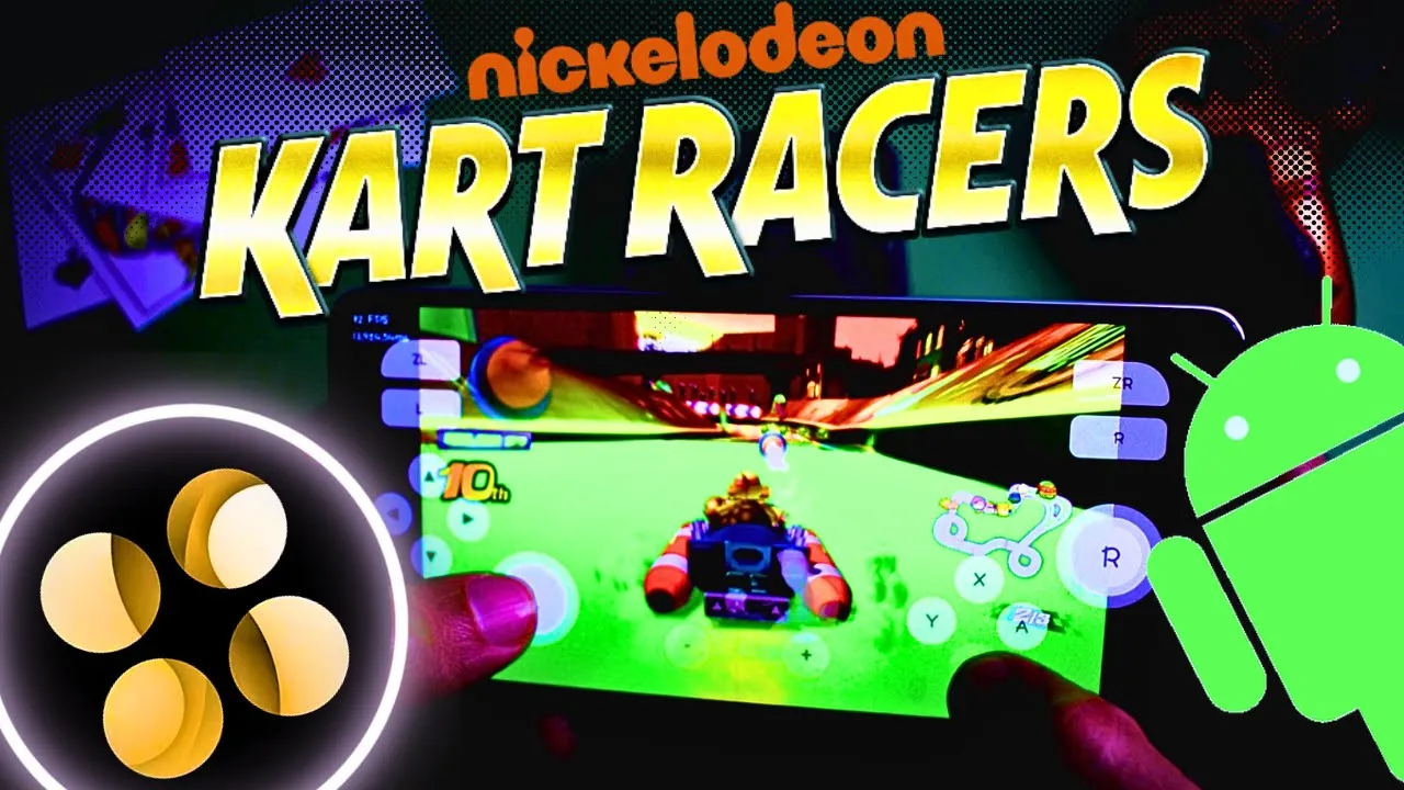 Jwèt Nickelodeon Kart Racers pou Android - Emilatè Skyline Edge - GPU Skyline Mali