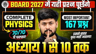 Class 12 Physics Complete Revision | Chapter 1–10 | Most Important Questions | UP Board 2027