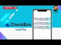 CheckBox ListTile in Flutter Check Box Flutter Widget