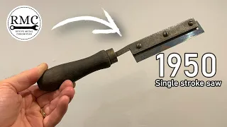 Restoration of a1950 year old screed saw #4k #restoration #welding