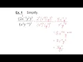 MCR3U 6-4 Simplifying Expressions with Exponents