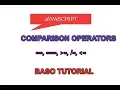 Comparison Operators Operators part-3