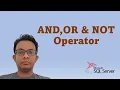 How to Use AND OR and NOT Operator in SQL Select Query