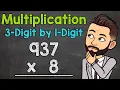 3-Digit by 1-Digit Multiplication Math with Mr J