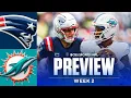 NFL Week 2 Game and Predictions Patriots at Dolphins