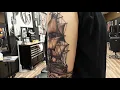 Sail Ship Tattoo Sleeve in Progress