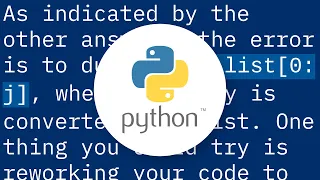 How to overcome TypeError unhashable type list