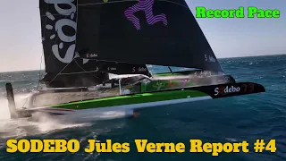 WoW SODEBO Jules Verne Trophy Report #4 Passing Kerguelen Island. Drone Footage. Ultim 3 Onboard