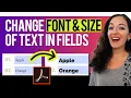 How to Change the Font Size in a Fillable PDF Step by Step